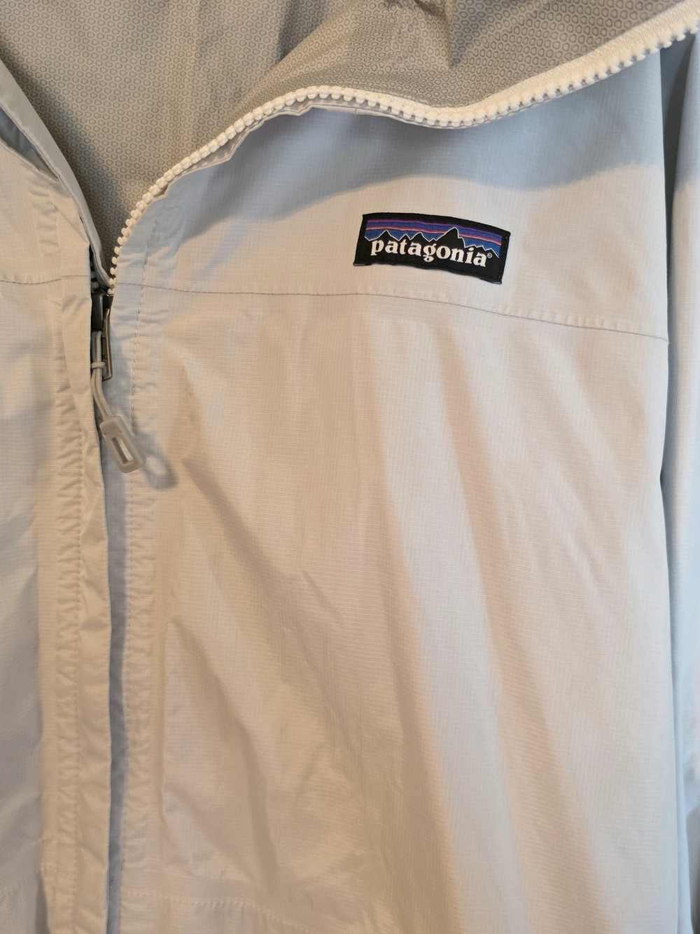 Patagonia Womens Rain Jacket Grey/white XL - Picture 3 of 8